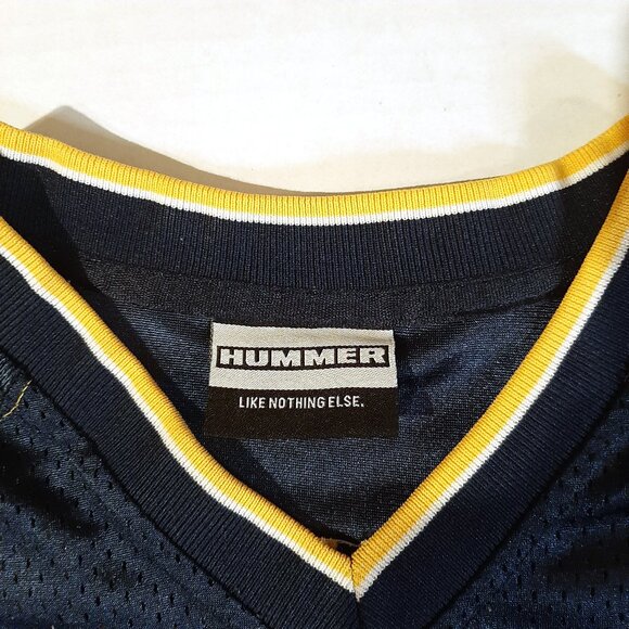 RARE vtg HUMMER 2 H2 Stitched JERSEY X Large Navy Blue & Gold General Motors Y2K - Picture 3 of 12